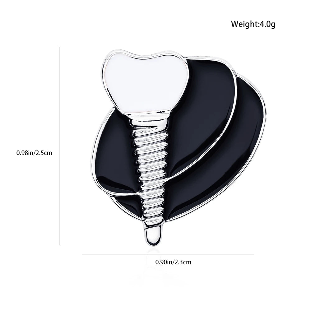 Dental Tooth Collection Brooch - Professional Enamel Lapel Pin for Dental Teams