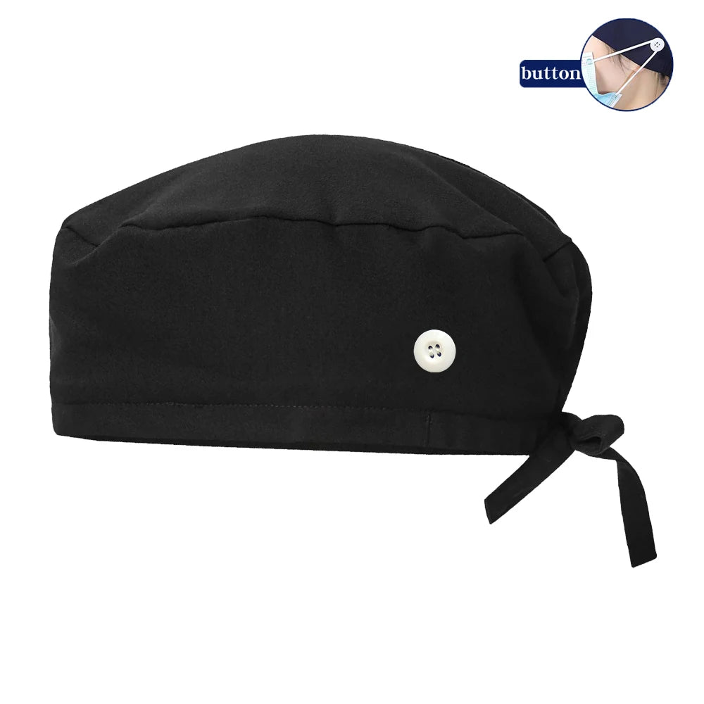 Solid Color Surgeons Hat Medical Cap Nursing Scrub Hats Hospital Clinic Scrub Caps Stretch Chef Sanitary Dental Working Caps